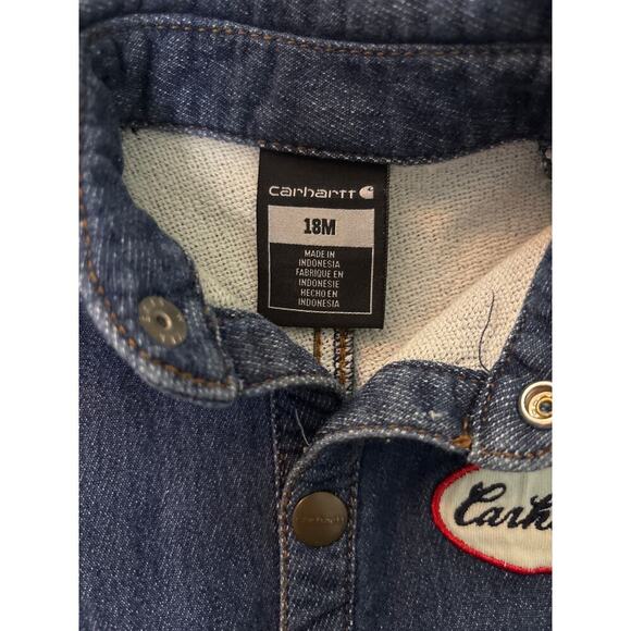 Carhartt Denim Jumpsuit Toddler 18 Months - Picture 2 of 9